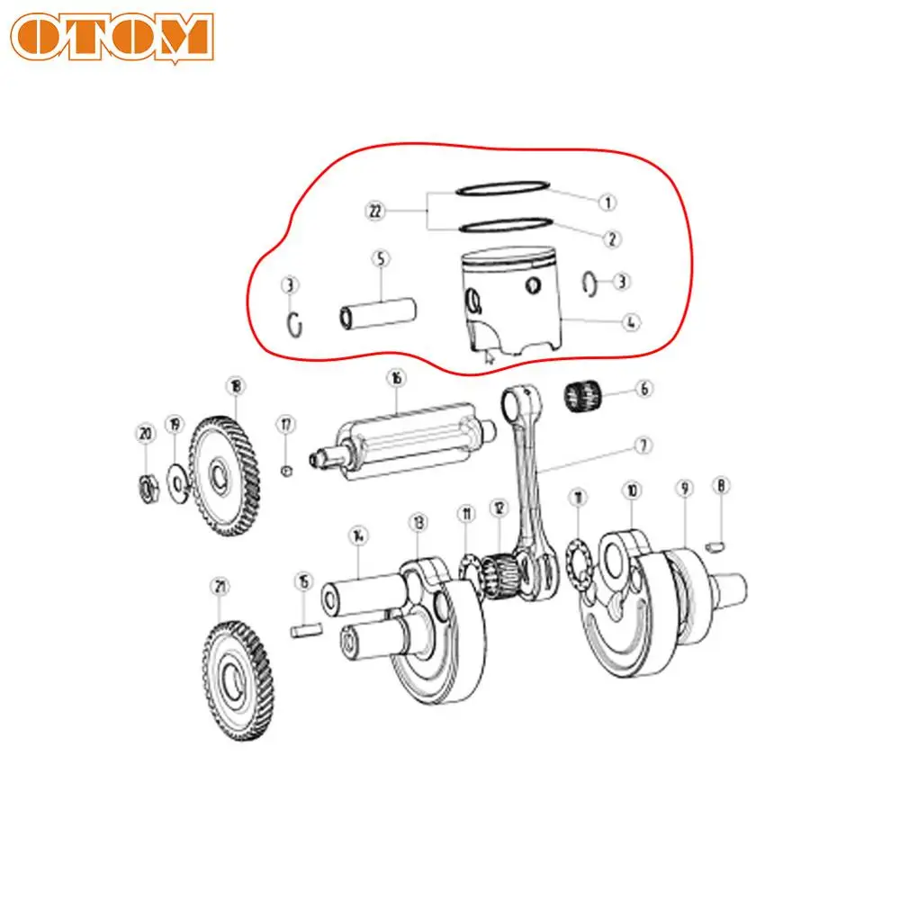 Kit Piston Sepeda Motor OTOM 6 - Motorcycle Piston ulasan dan harga