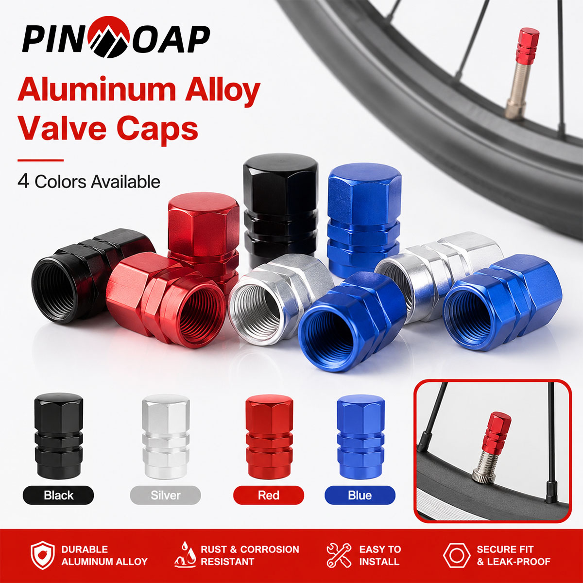PINMOAP 4/12PCS Tutup Pentil B - Motorcycle Valve Cover ulasan dan harga